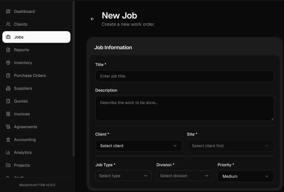 Field service management system
