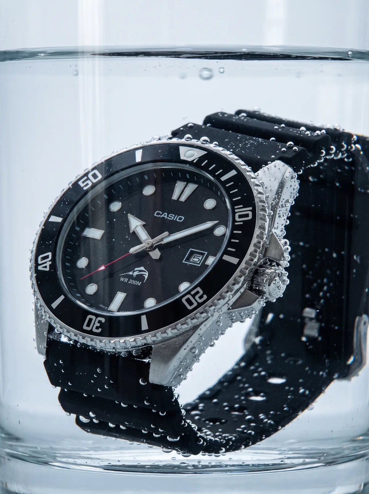 Casio — A dive watch, taken apart and put on show