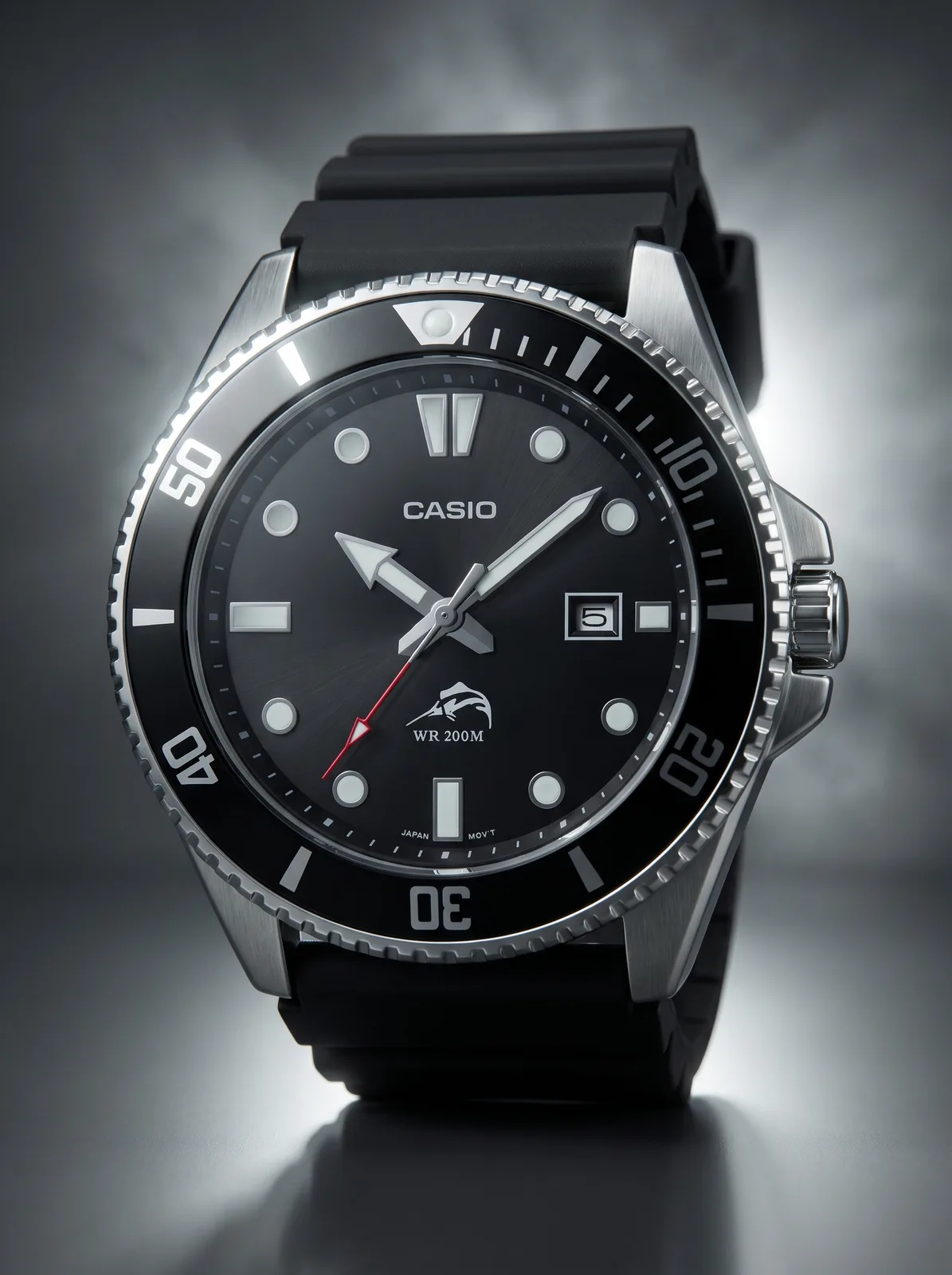 Casio — A dive watch, taken apart and put on show