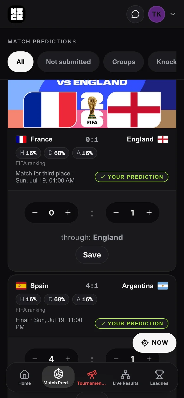The eve of the final
